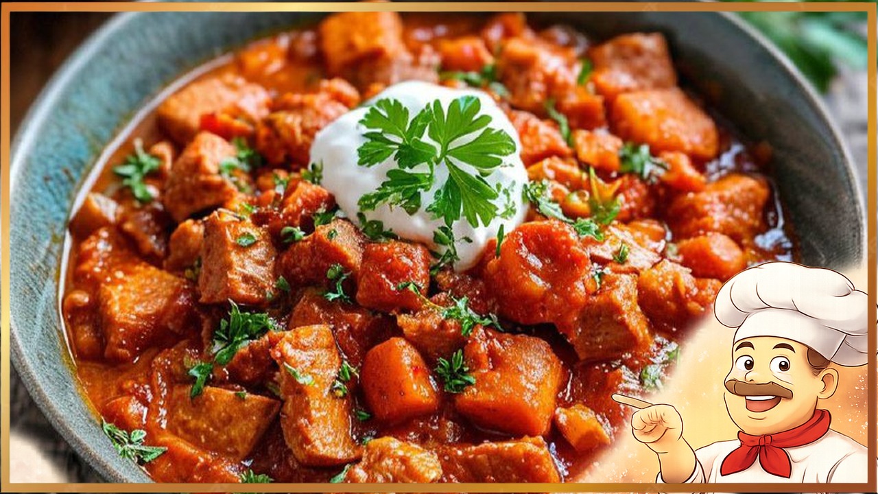 Свиной гуляш по-домашнему