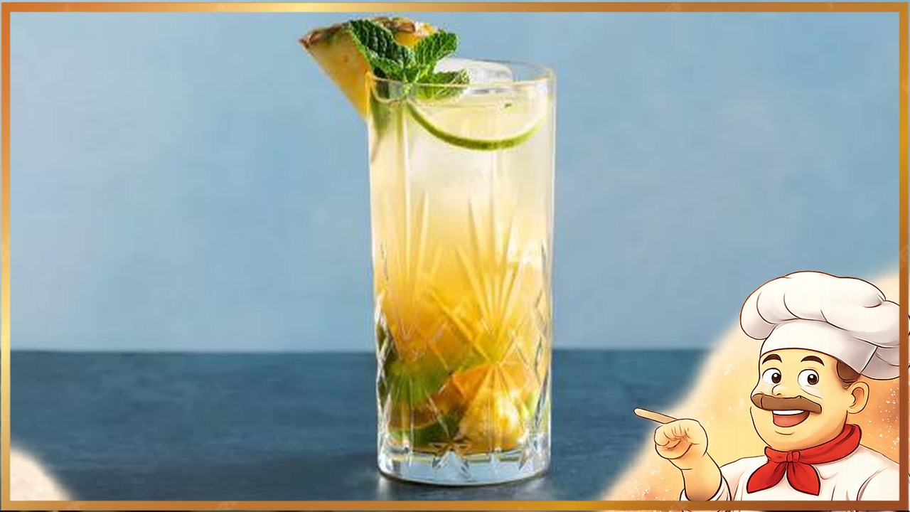 Безалкогольный ананасовый мохито