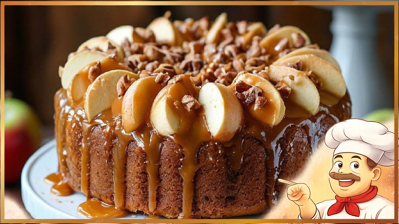 Торт карамельно-яблочный