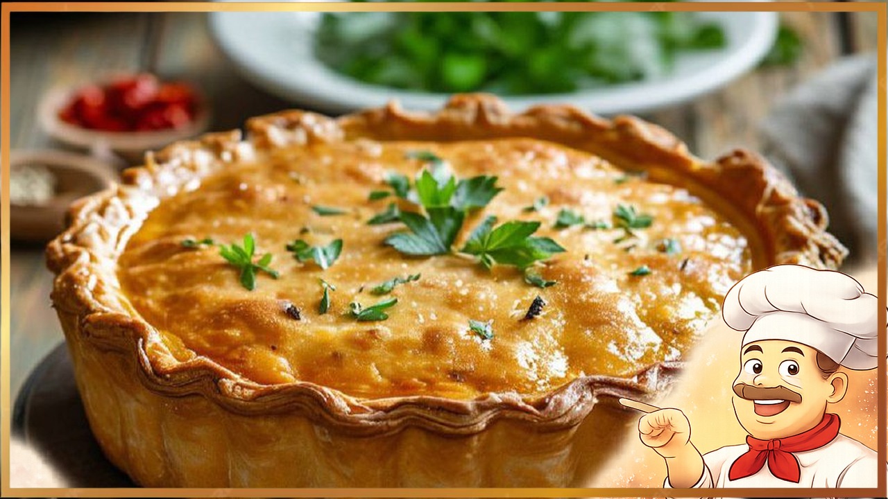 Домашний пирог с мясом