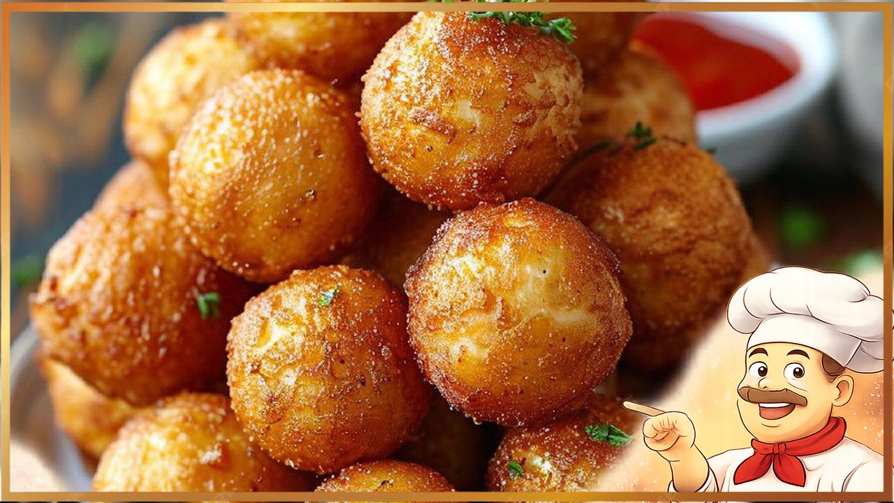 Сырные шарики из козьего сыра во фритюре