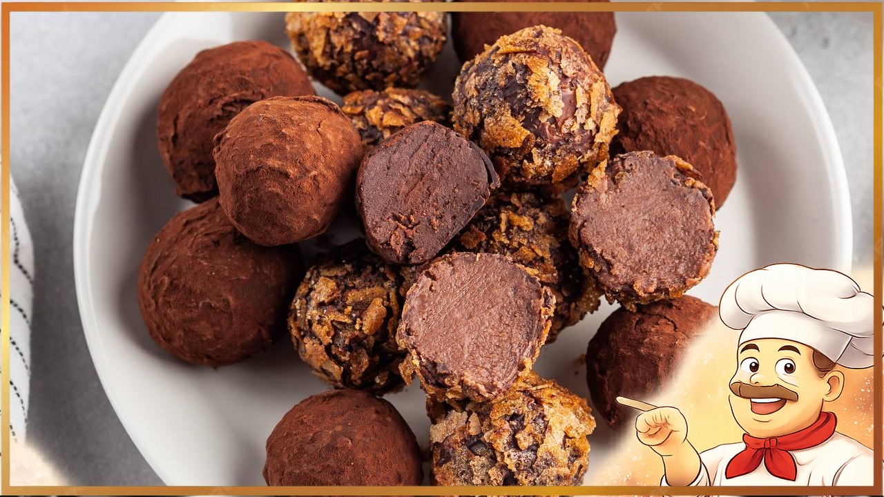 Шоколадные трюфели с карри и манго