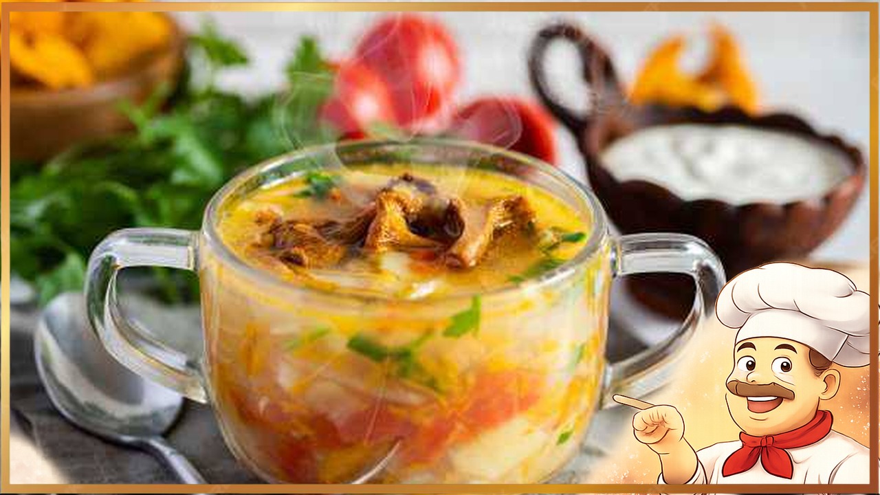 Щи с лисичками