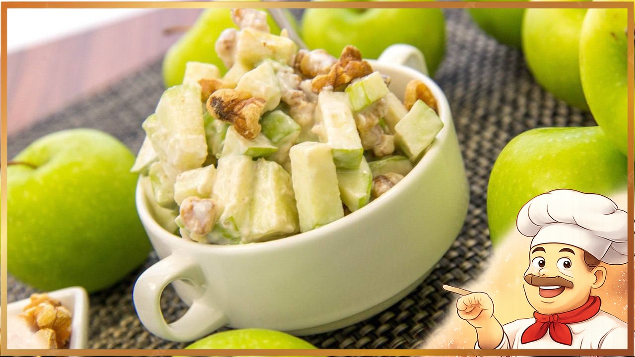 Салат с яблоком и медом