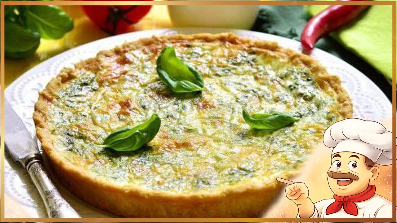 Пирог с лососем и шпинатом