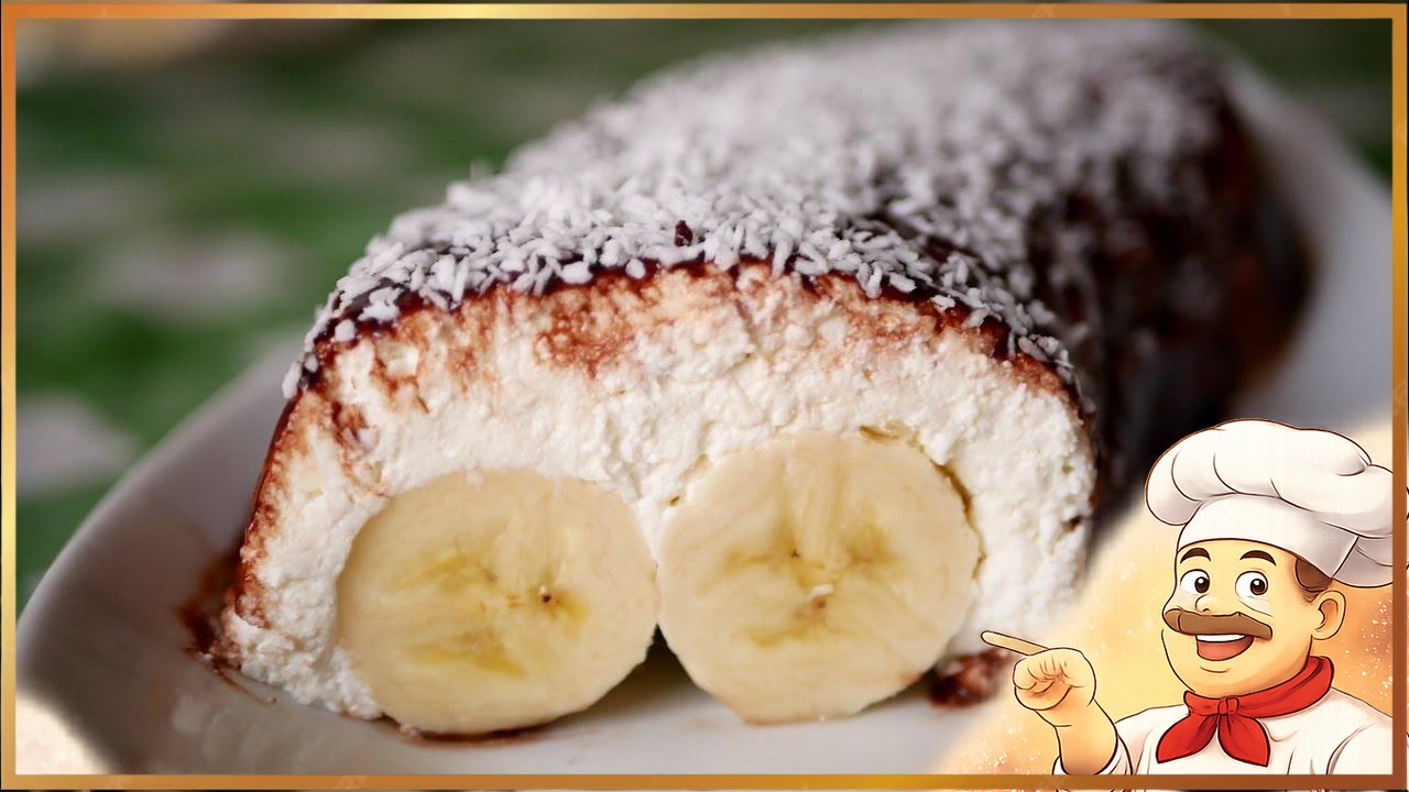 Легкий банановый рулет