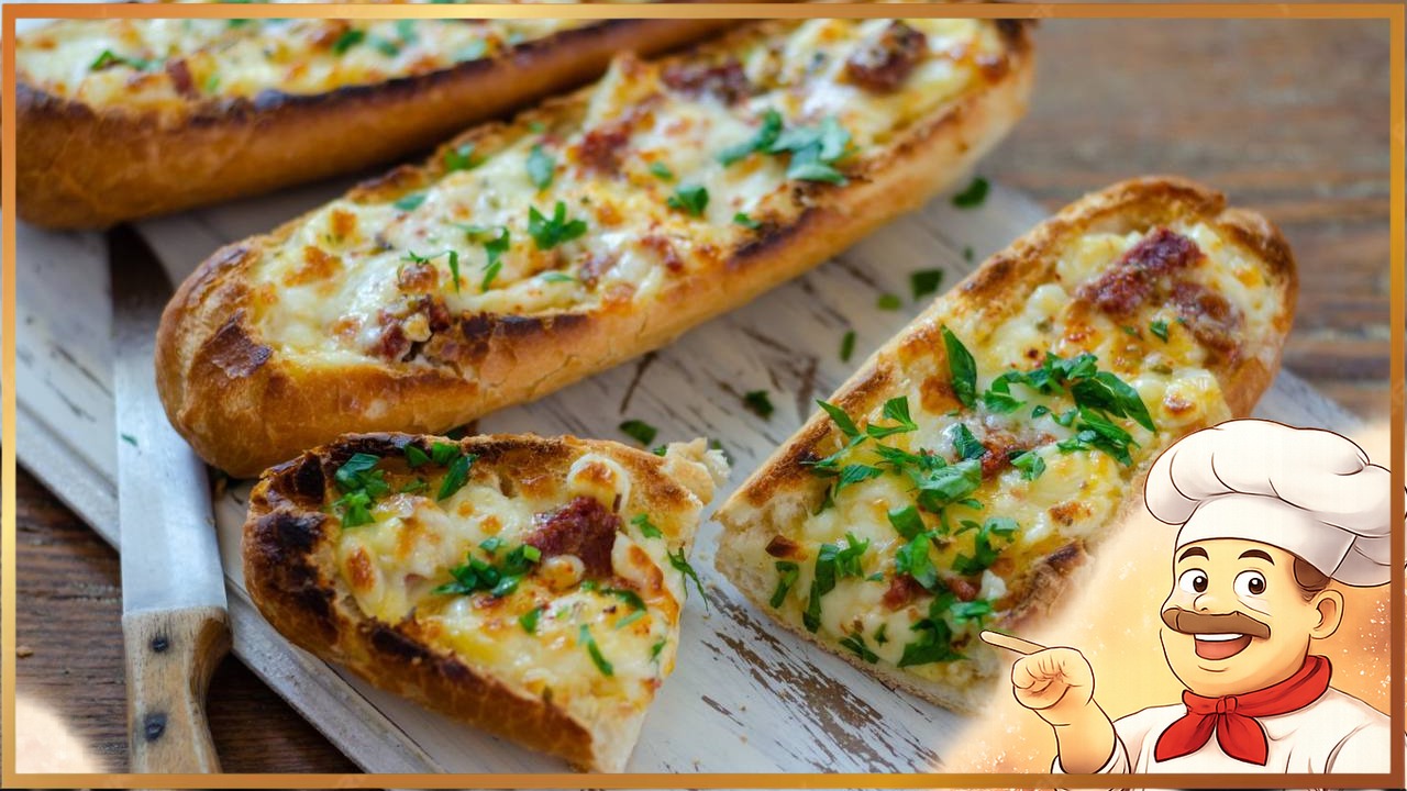 Багет с ветчиной и сыром