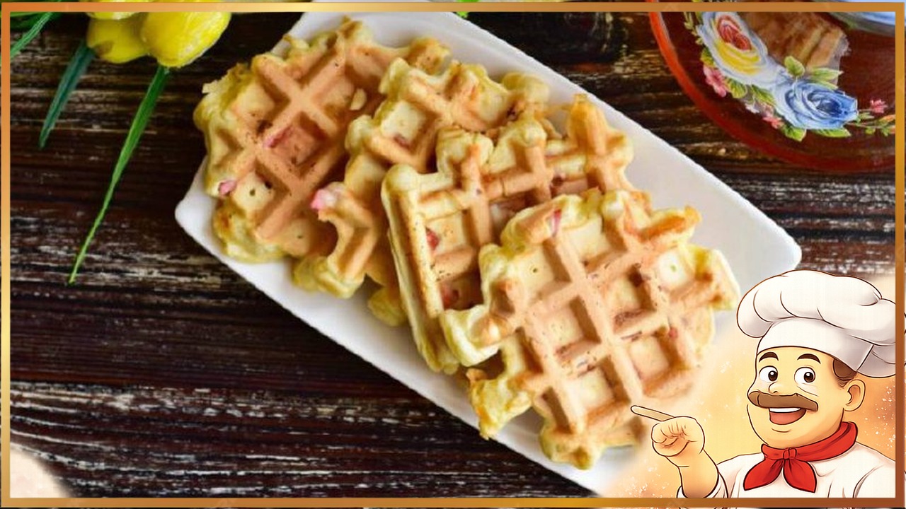 Венские вафли с ветчиной и сыром