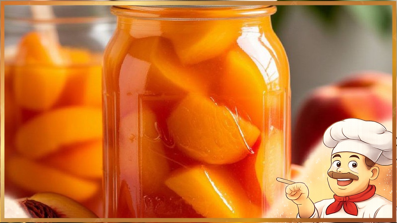 Простой компот из персиков