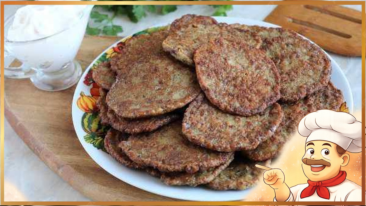 Оладьи из куриной печени с сельдереем