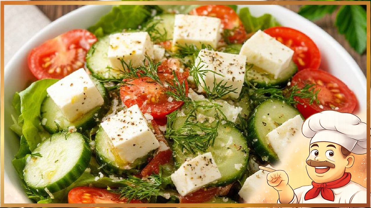 Овощной салат с брынзой