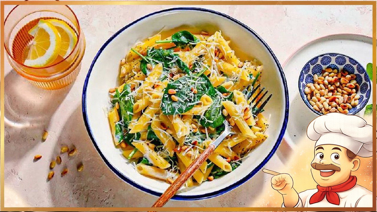 Сливочная паста с томатами и шпинатом