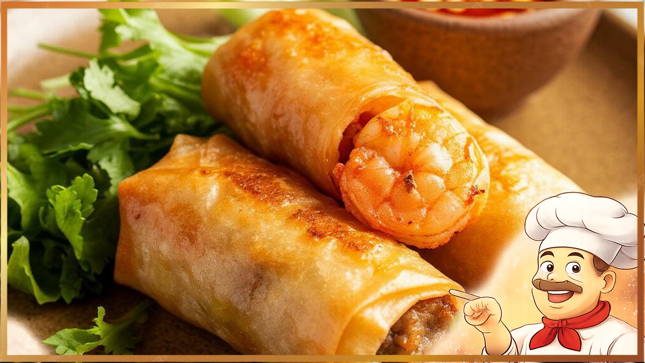 Спринг-роллы со свининой и креветками