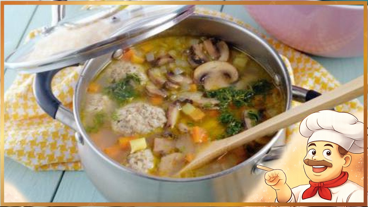 Грибной суп с фрикадельками