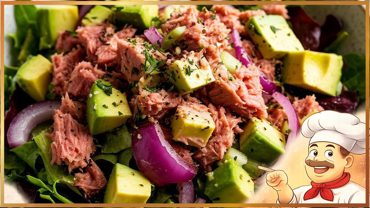 Салат с тунцом и авокадо