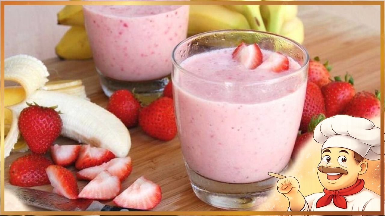 Бананово-клубничный смузи