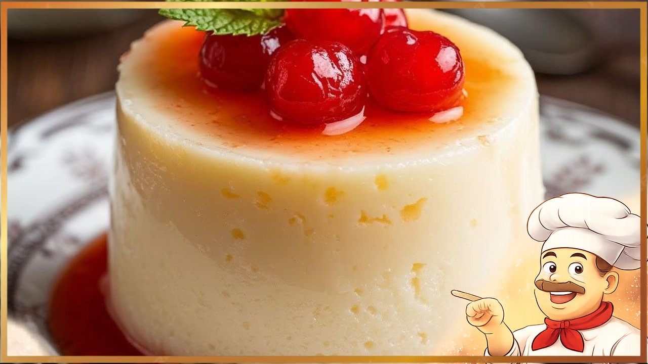 Простой десерт из кефира и желатина