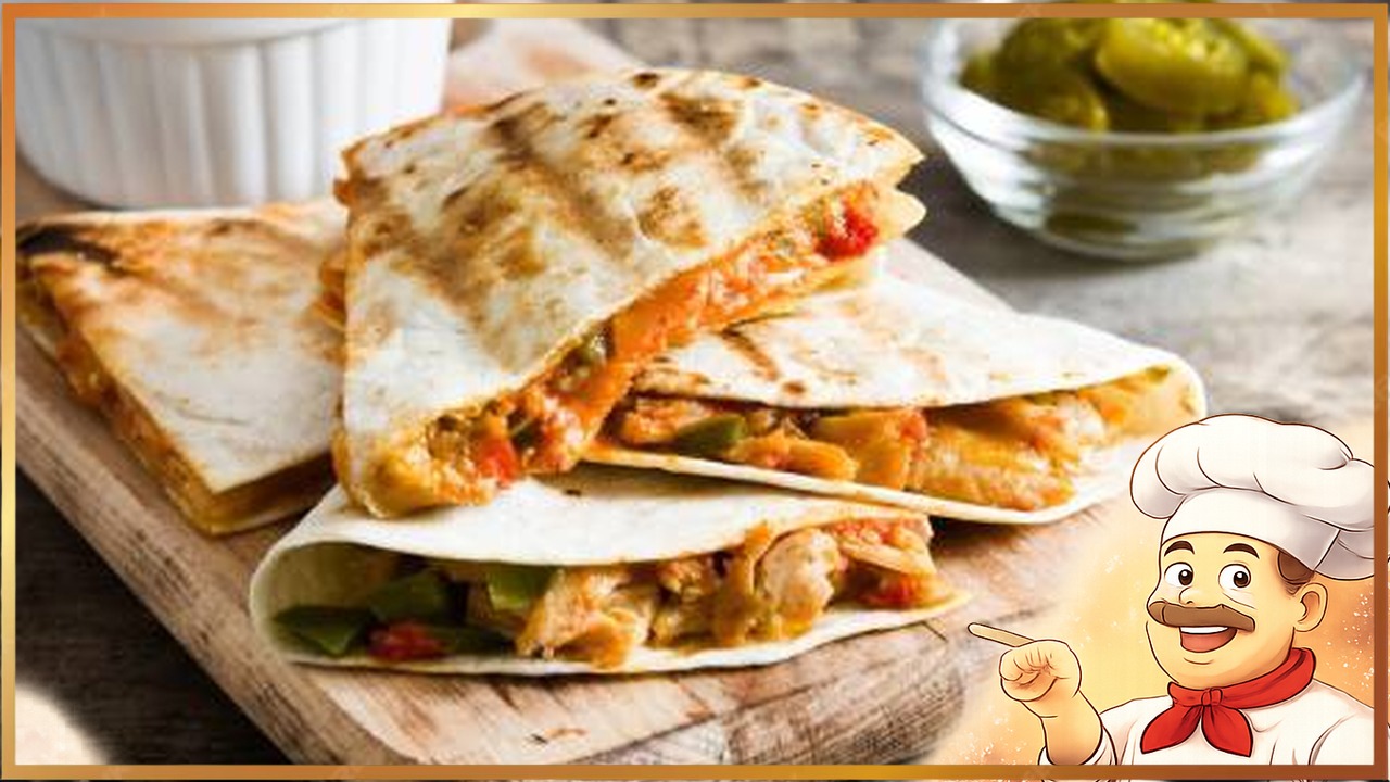 Кесадилья с курицей и беконом