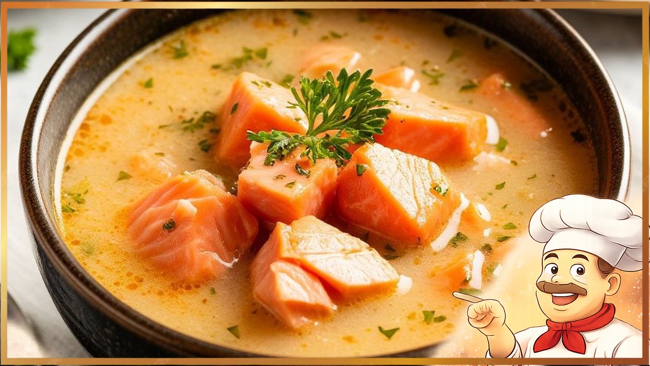 Норвежский суп с семгой