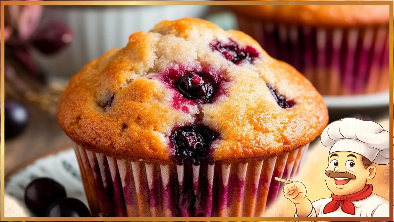 Маффины с черной смородиной