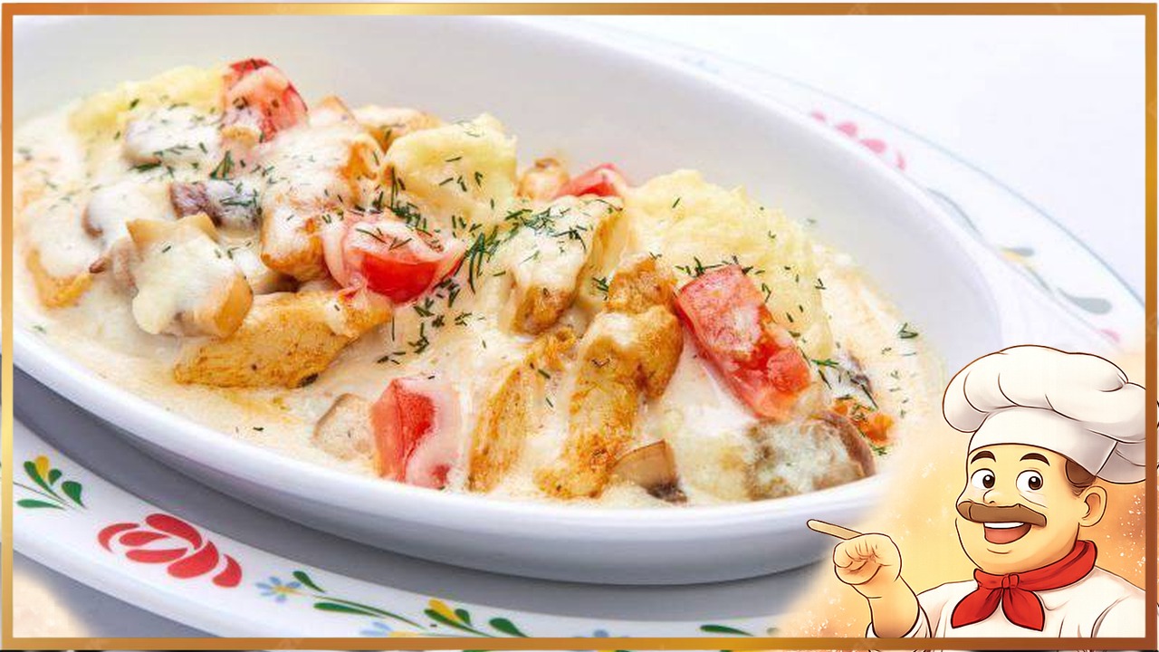 Куриное филе в сливках с перцем