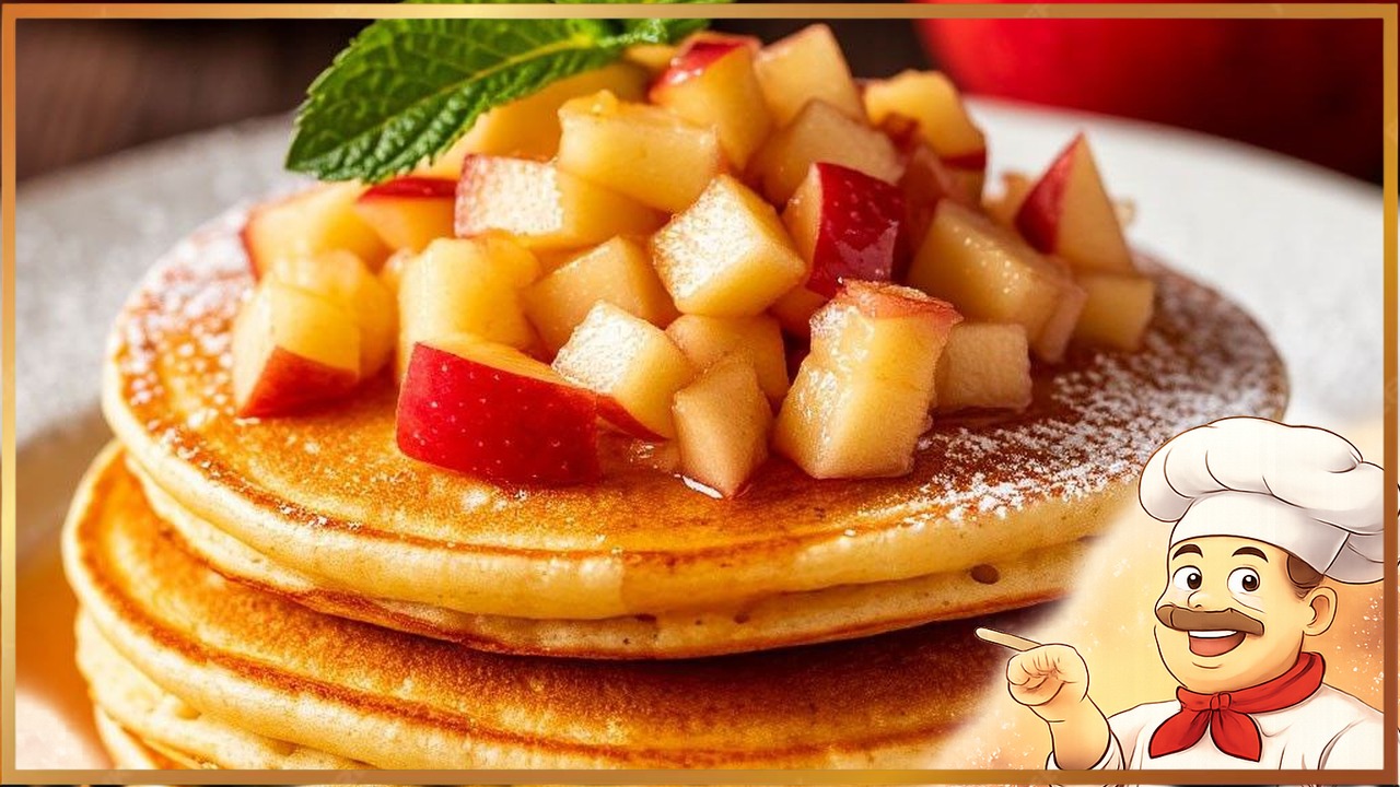 Оладьи с творогом и яблоками