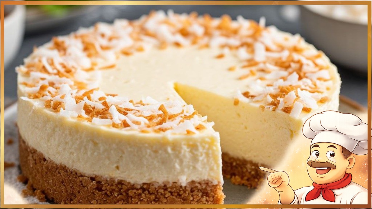 Кокосовый чизкейк без выпечки