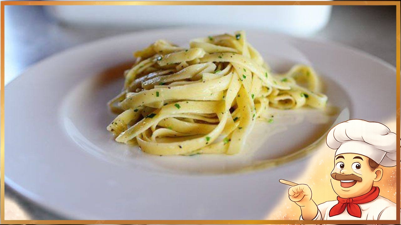 Сливочная паста с петрушкой, лимоном и чесноком