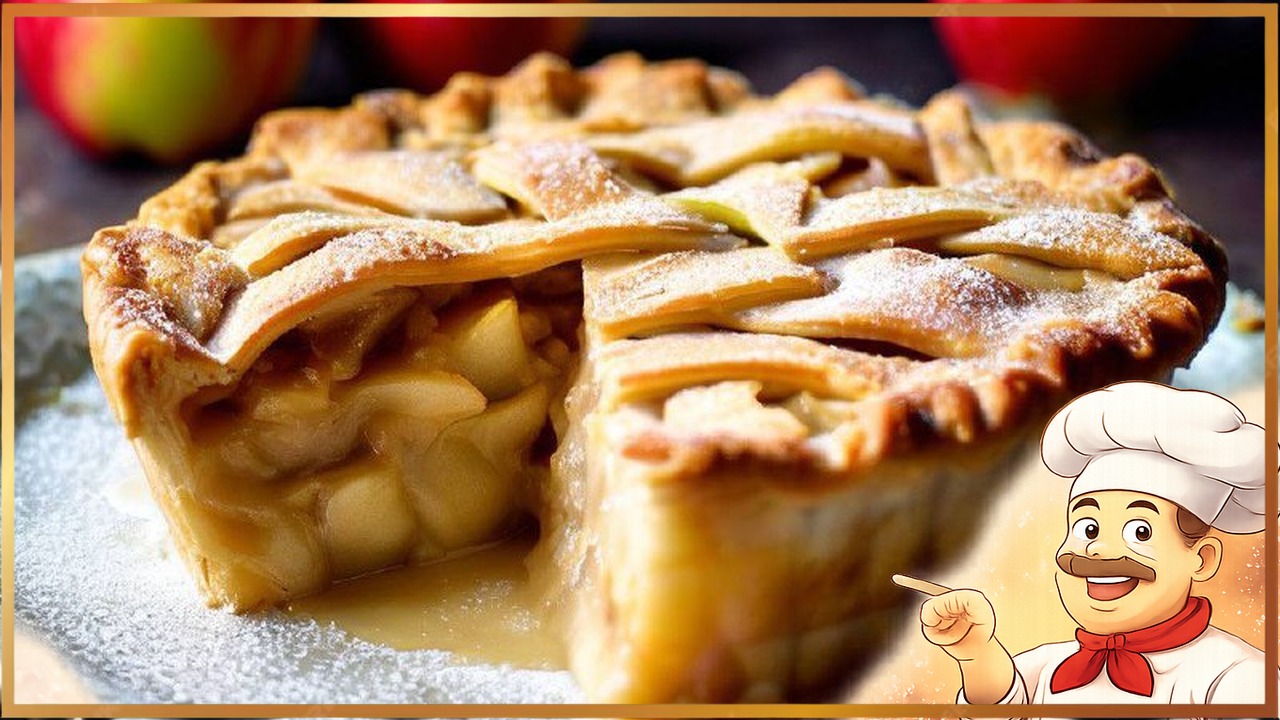 Пирог-крошка с яблоками и корицей