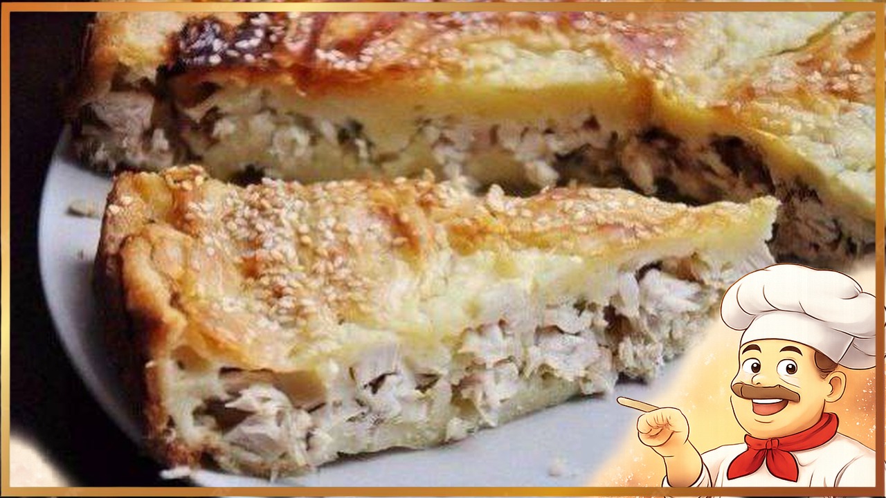 Ленивый пирог с курицей