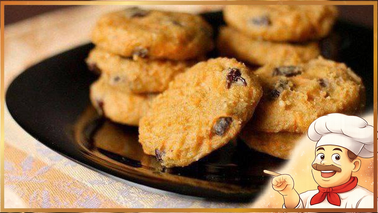 Творожное печенье с бананом и яблоком