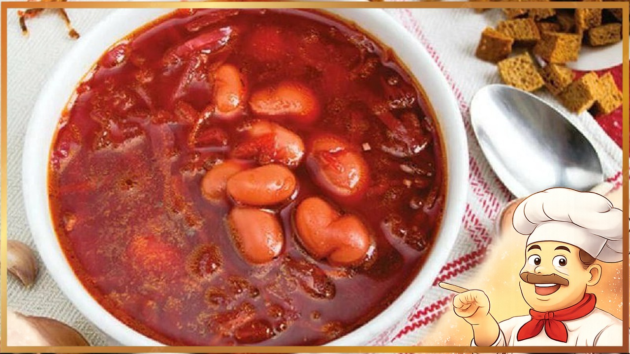 Постный борщ