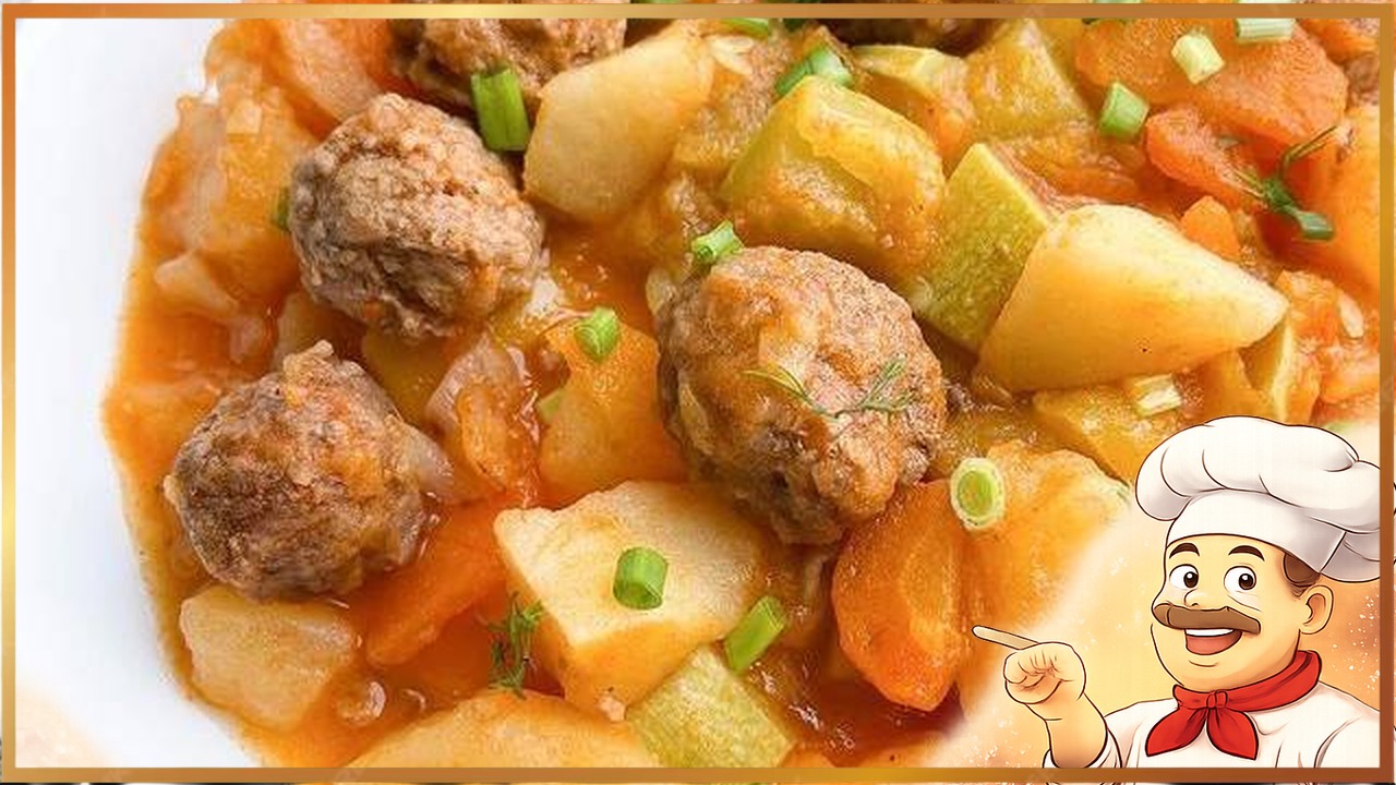 Рагу с фрикадельками