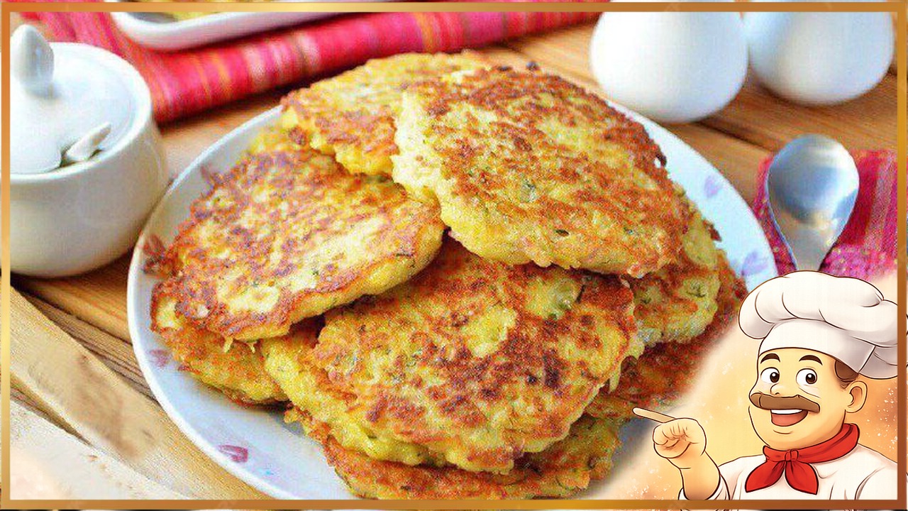 Дранички с ветчиной, сыром и зеленью