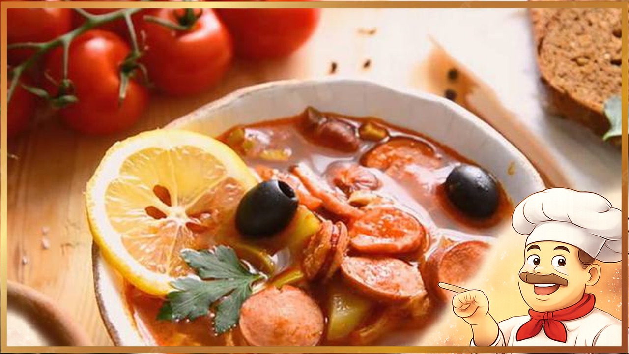 Солянка с сосисками