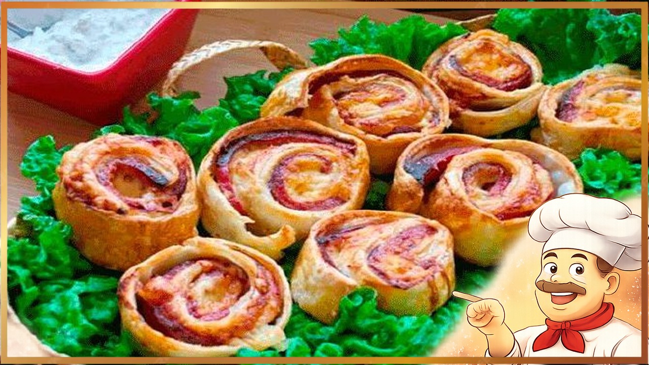 Запеченные рулетики с ветчиной и сыром