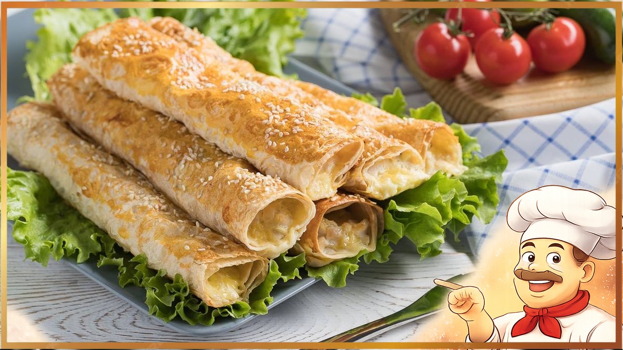 Трубочки из лаваша с курицей
