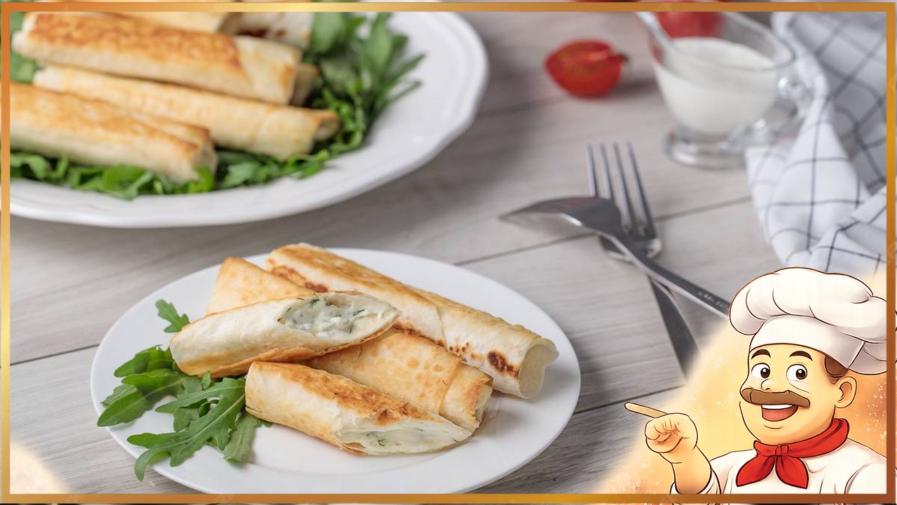 Трубочки из лаваша с творожной начинкой