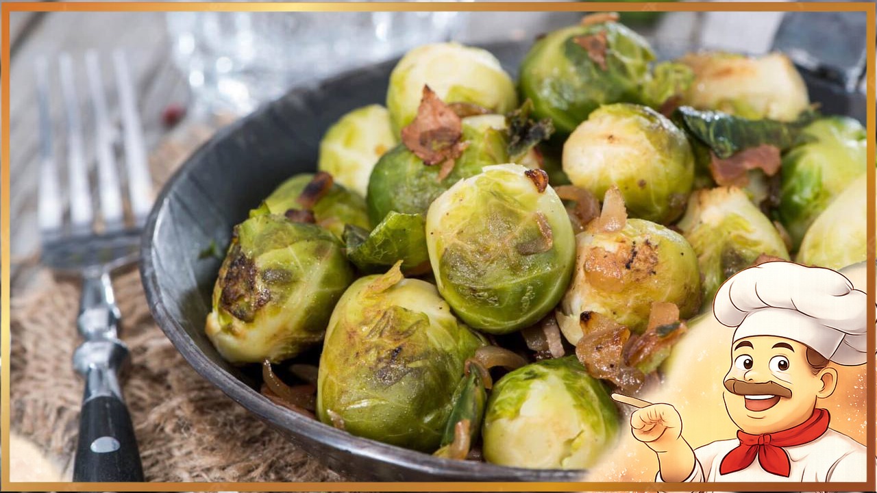 Брюссельская капуста, запеченная с ветчиной