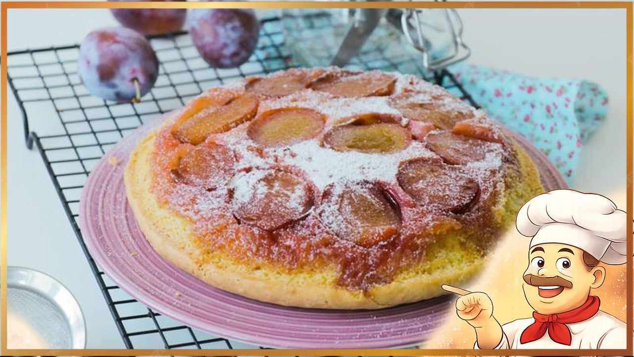 Сливовый пирог-перевертыш