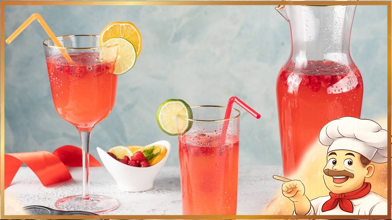 Напиток с лаймом и малиной