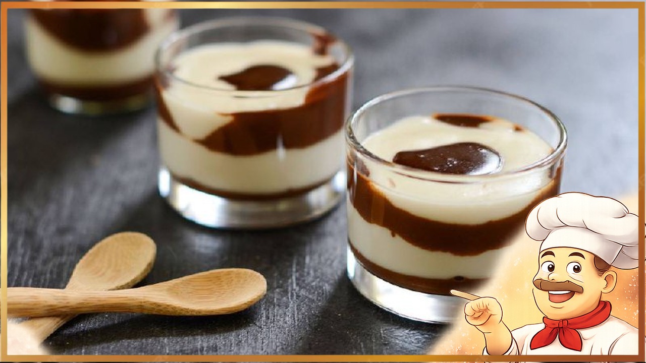 ​​Шоколадно-ванильный пудинг